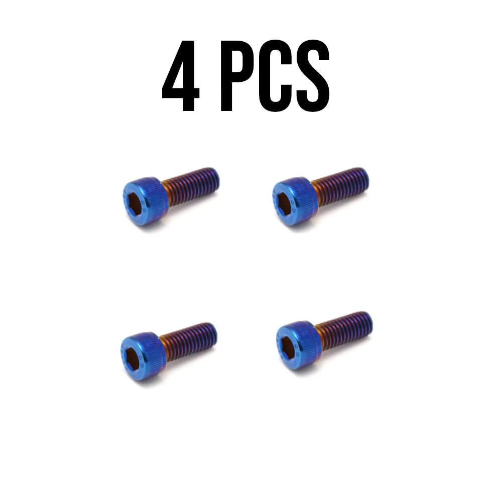 M8 Titanium Bolts for E-Bikes – Burnt Blue (4pcs)