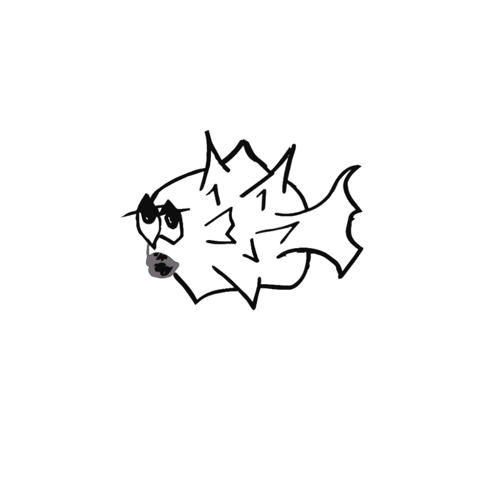 Prickly Sticker - White background