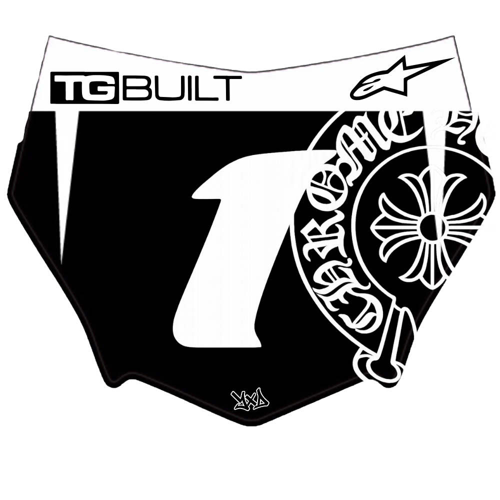 Chrome Hearts Number Plate decal